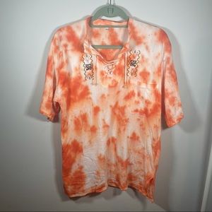 Southwest Orange Tie Dye Shirt